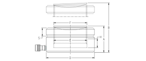 Thin self locking hydraulic jack